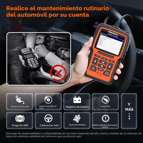 Vista 5 de FOXWELL NT510 Elite - Herramienta de escaneo compatible con escáner BMW, herramienta de diagnóstico completo OBD2, lector de códigos de control