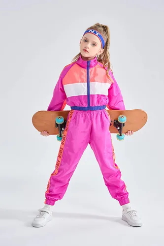 Vista 6 de Conjunto de ropa de baile para niñas, disfraz moderno de equipo de jazz de hip hop, conjuntos de ropa de baile para niñas