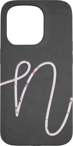 Vista 14 de Carcasa para iPhone 16 con monograma de letra N de plata clara