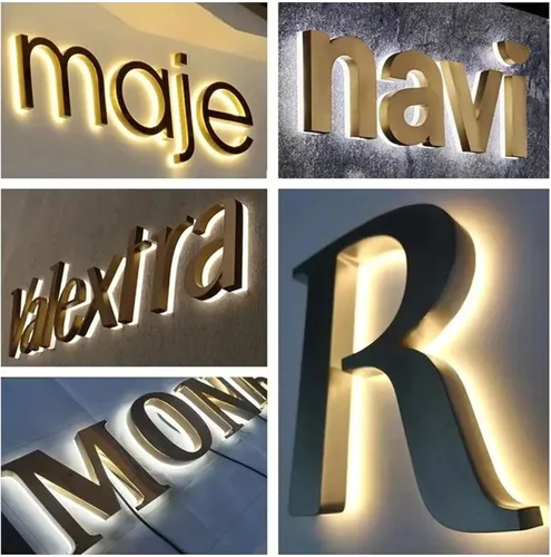 Vista 8 de Custom Business Logo Sign, LED Backlit Channel Letters for Wall Letrero de negocios personalizado