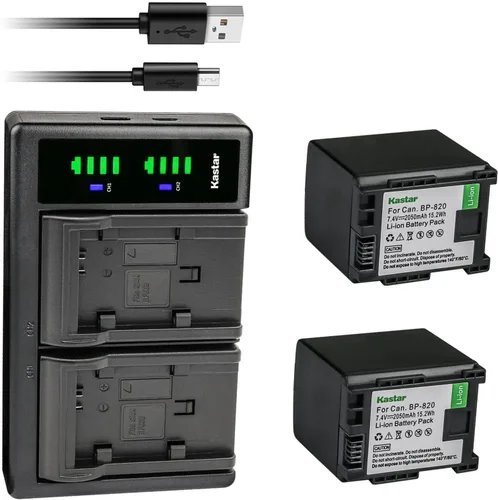 Vista 5 de Kastar BP-820 LTD2 - Cargador de batería USB compatible con Canon XA60, Canon XA65, Canon XA70, Canon XA75, Canon VIXIA HF G70