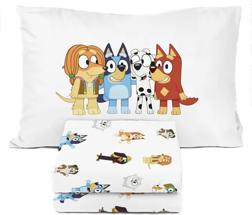 Vista 21 de Juego de sábanas para niños Sunny Side Up incluye sábanas y funda de almohada - 100% ropa de cama de microfibra y decoración para la habitación Azul