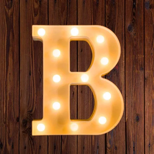 Vista 86 de Ulalaza Letrero de luz LED en blanco y negro, 2 letras AA alimentadas por batería para boda, fiesta de cumpleaños, lámpara de Navidad, luz nocturna