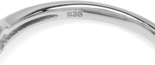 Vista 4 de Silvershake Joyas con forma ovalada de plata de ley 925 chapada en oro blanco con filigrana y nudo infinito para mujer