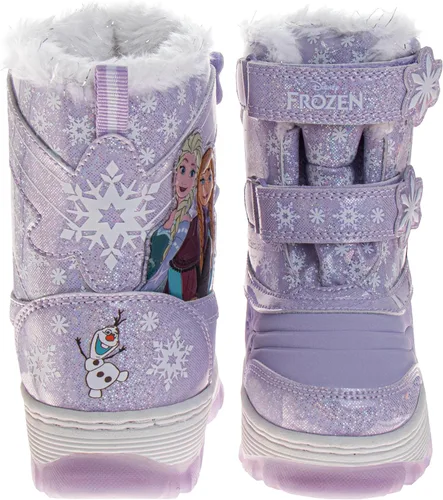 Vista 3 de Disney Frozen Elsa and Anna Snowflakes - Girls Insulated Warm Waterproof Winter Snow Boots (Toddler-Little Kid)