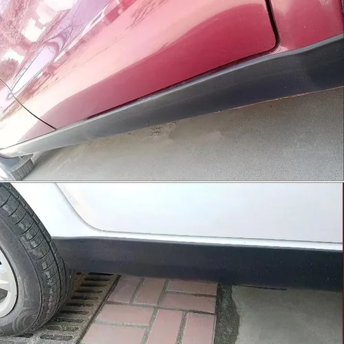 Vista 5 de muekzru 2 faldas laterales universales de 7.2 x 5.1 pulgadas para automóviles, faldas laterales universales de goma antiarañazos, protectores