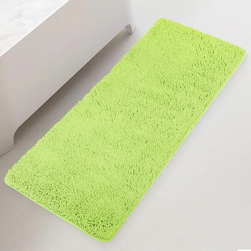 Vista 207 de Yeaban Alfombra de pasillo de baño de 24 x 72 pulgadas, antideslizante, alfombra de baño larga de felpilla gruesa, absorbente y lavable, alfombra