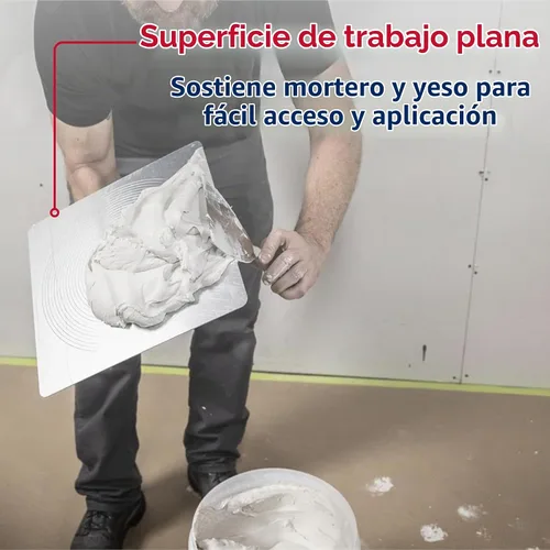 Vista 3 de MARSHALLTOWN Hawk, hoja de magnesio de 8 pulgadas, incluye preventor de callos y mango DuraSoft, mampostería, paneles de yeso, fabricado