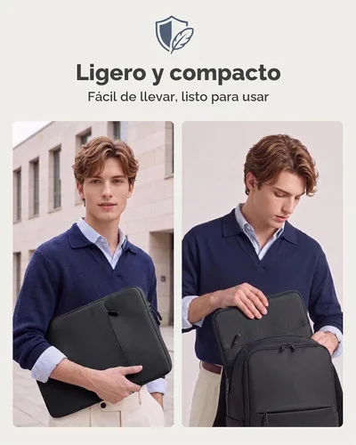 Vista 6 de ProCase Funda para laptop de 15 pulgadas para MacBook Air/Pro de 15 pulgadas M5/M4/M3/M2, Lenovo Googlebook de 15.3", funda delgada de viaje