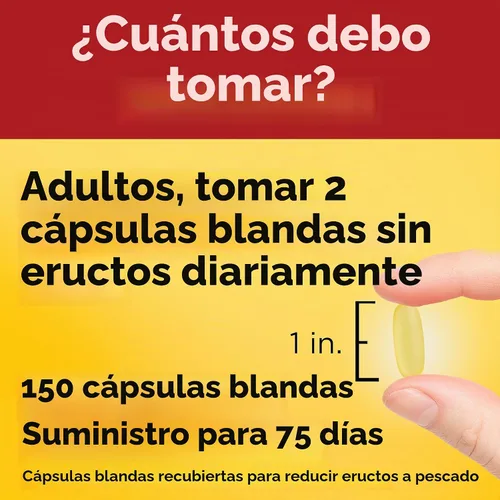 Vista 4 de Nature Made Aceite de pescado con omega 3, cápsulas blandas de 1000 mg, 150