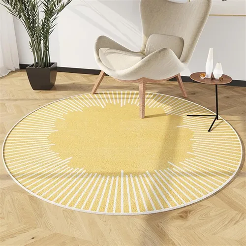 Vista 19 de Tapete para silla de oficina para suelo de madera dura, computadora, videojuegos, protector de piso, tapete redondo de protección de azulejos de A1