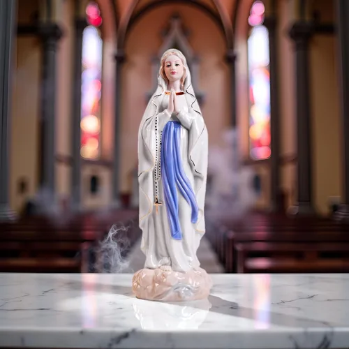 Vista 4 de MTME Figuras de porcelana, orando por ti, recuerdos, regalos de ceremonia, estatua para decoración del hogar.