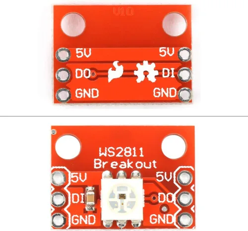 Vista 4 de WS2812 5pcs módulo, tablero RGB LED WS2812B con control de color independiente para 5050 RGB LED