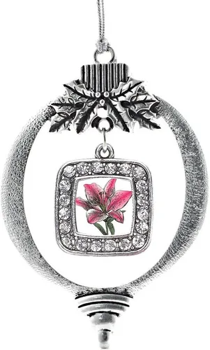 Vista 216 de Inspired Silver - Bon Voyage Cruise Ship Charm Ornamento – Adornos navideños cuadrados de plata con joyas de circonita cúbica