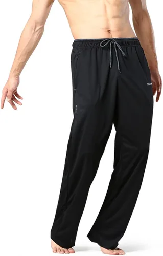 Vista 4 de Radofo Pantalones deportivos para correr, atléticos, casuales, para hombre, ligeros, para entrenamiento, con bolsillos con cremallera, pantalones