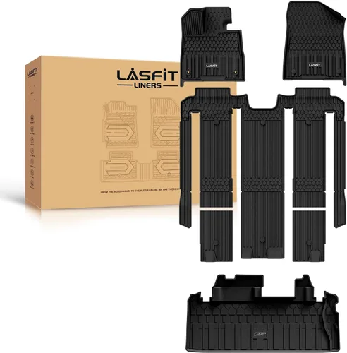 Vista 15 de LASFIT Alfombrillas para Toyota Tacoma 2005-2011 (solo compatible con DoubleCab AutoTran)