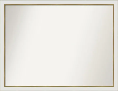 Vista 230 de Amanti Art Espejo personalizado, espejo de baño estrecho Alexandria White Wash, espejo de pared o espejo de tocador de baño sobre el fregadero