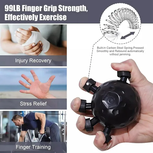 Vista 3 de Glitzgrip Arm Builder 2025 - Fortalecedor de bola de antebrazo y agarre de dedo, pelotas de ejercicio para fortalecer la muñeca, guitarra y agarre