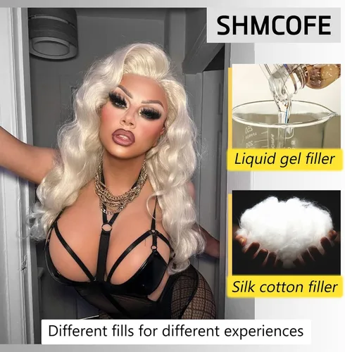 Vista 4 de Formas de pecho de silicona de silicona B-G Copa pecho falso para travestis Drag Queen Transgenders Cosplay