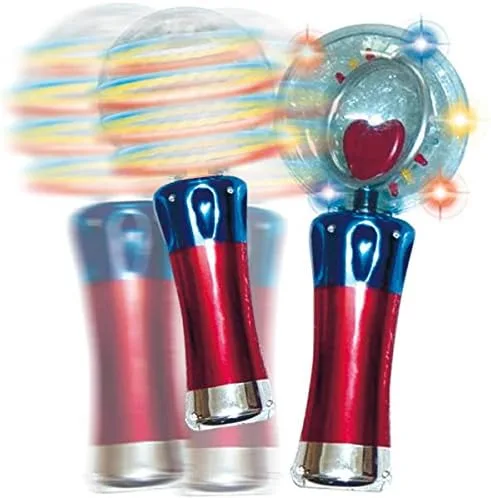 Vista 6 de Paquete de 5 varita giratoria intermitente de meteorito con luz LED, patrón de cambio de bola mágica, novedoso, orbe sensorial, recuerdo de fiesta
