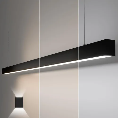 Vista 11 de Luz lineal LED de 4 pies, luz arriba y abajo de 50/45/40/35/30W, CCT de 3000/4000/5000K, luminarias lineales comerciales y residenciales