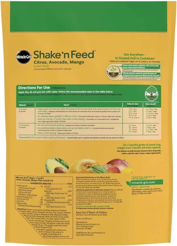 Vista 2 de Miracle-Gro Shake 'n Feed Alimento vegetal de cítricos, aguacate y mango, 8 libras (paquete de 4)