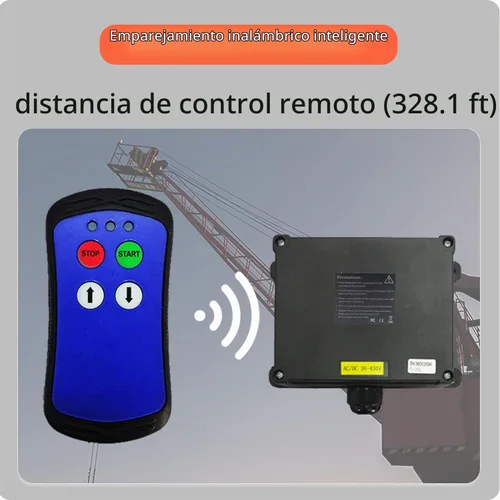 Vista 4 de A200 Industrial Control remoto inalámbrico grúa alzamiento 2 botón camión puerta trasera interruptor 12v transmisor y receptor Azul