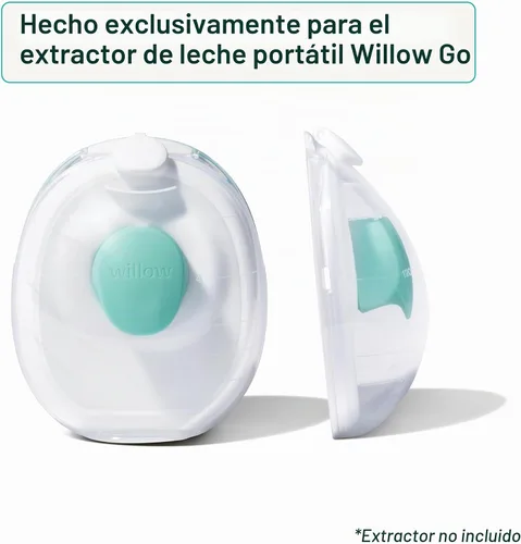 Vista 6 de Willow Go - Recipientes de leche reutilizables de 5 onzas con protector contra salpicaduras, para usar con el extractor de leche manos libres Willow
