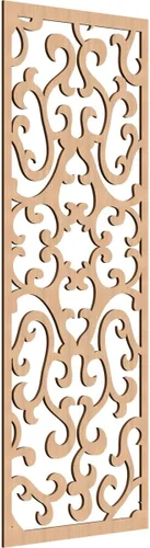 Vista 128 de 9 3/8 pulgadas de ancho x 24 3/8 pulgadas de alto x 1/4 de alto Smithfield paneles de pared de madera con calado, abedul