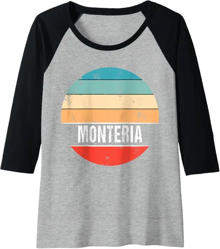 Vista 4 de Montería Colombia City Trip Raglan Baseball Tee