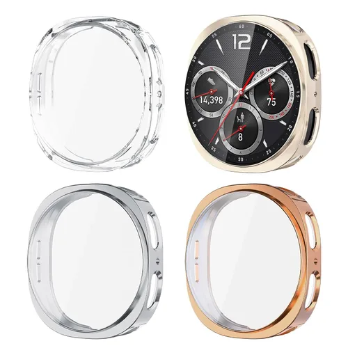 Vista 10 de (Paquete de 4) Funda Protectora de Pantalla Compatible para Samsung Galaxy Watch 6 de 40 mm (Versión 2023) Funda de Silicona Protectora Completa