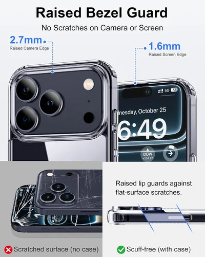 Vista 286 de HOOMIL Funda para iPhone 7 Plus/iPhone 8 Plus de 5.5 Pulgadas, sin amarillamiento, protección contra caídas, cubierta trasera dura transparente