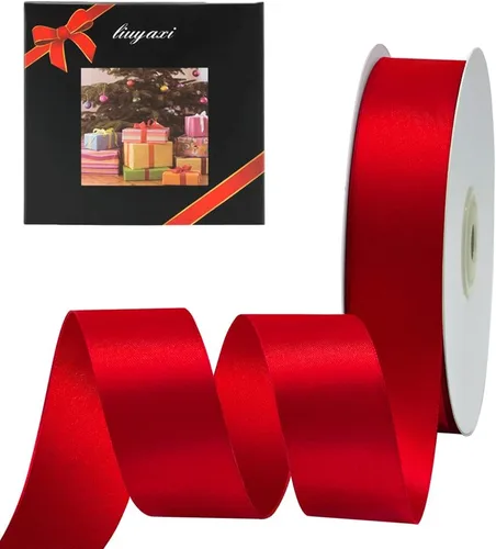 Vista 47 de Cinta de satén verde manzana de doble cara de color sólido de 1/2 pulgada x 25 yardas, cintas perfectas para manualidades, decoración de bodas