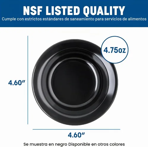 Vista 4 de Carlisle FoodService Products - Tazón reutilizable de plástico Kingline, tazón de frutas con borde para hogar y restaurante, de melamina, 4.75 Rojo