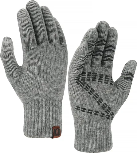 Vista 7 de FZ FANTASTIC ZONE Guantes de invierno para hombre, cálidos, térmicos, suaves, de lana, para pantalla táctil, para mujer