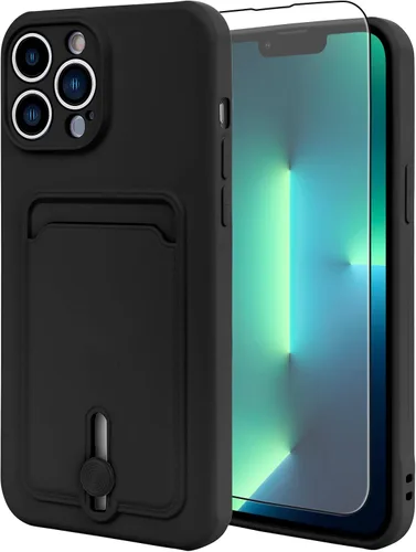 Vista 29 de MZELQ Cartera de TPU Compatible con Funda iPhone 12, Portarjetas Protección de Cámara Cubierta + Protector de Pantalla, Ranura Empujable para Niñas