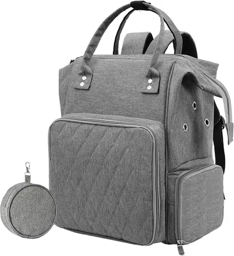 Vista 7 de Mochila organizadora de proyectos para tejer accesorios de suministros de ganchillo, bolsa organizadora de almacenamiento de hilo, bolsa
