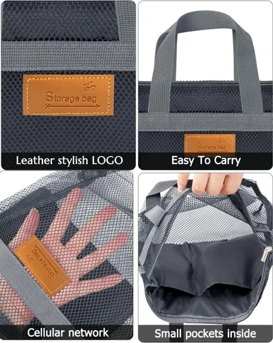 Vista 6 de EIMMBD Carrito de ducha portátil colgante con asa, organizador de ducha de viaje de gran capacidad para viajes, gimnasio, universidad