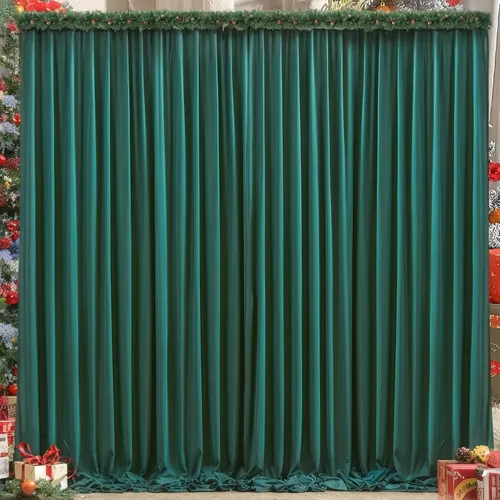 Vista 37 de Cortinas de fondo azul bebé de 8 x 10 pies para bodas, cortinas de fondo de poliéster sin arrugas, para baby shower, fiestas de cumpleaños