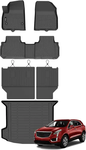 Vista 217 de Tapetes de piso para todo clima y forro de carga con respaldo para Chevrolet Suburban de 7 asientos 2021-2025 / GMC Yukon XL de 7 asientos