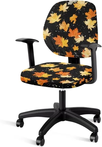 Vista 16 de Funda protectora elástica para silla de oficina con diseño de hongos artísticos, funda giratoria elástica para silla de escritorio, adecuada