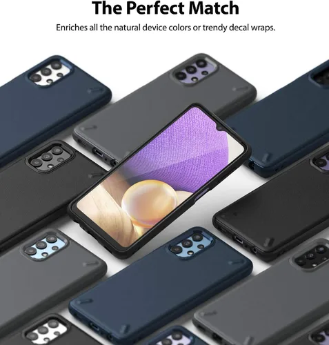 Vista 8 de Ringke Onyx - Funda compatible con Samsung A32 5G, bordes elevados antihuellas, agarre de poliuretano termoplástico, resistente y duradero, a prueba