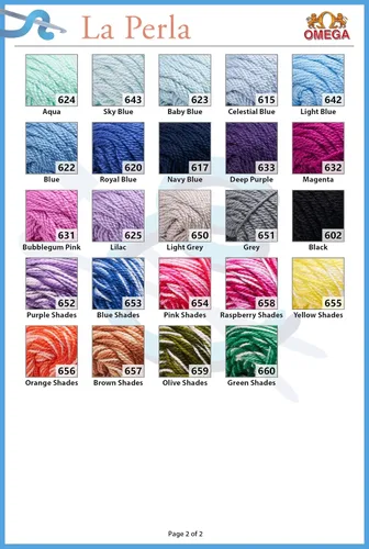 Vista 3 de LA Perla de Omega - Hilo Perle 100% algodón mercerizado ideal para ganchillo fino - Color: 01 - Blanco 601