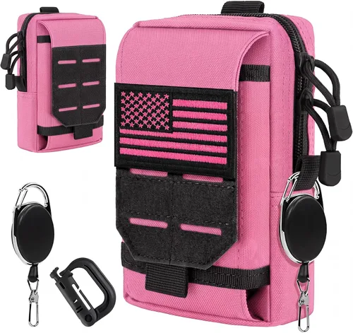 Vista 11 de Funda táctica multiusos Molle para cinturón de teléfono celular, funda para iPhone 14 Plus, iPhone 14 Pro Max, iPhone 13 Pro Max, iPhone 12 y iPhone