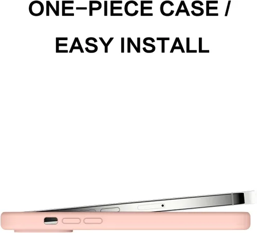 Vista 8 de VENINGO Funda para iPhone 13, delgada de silicona líquida suave, goma de gel suave, forro de microfibra ligera, a prueba de golpes, antiarañazos