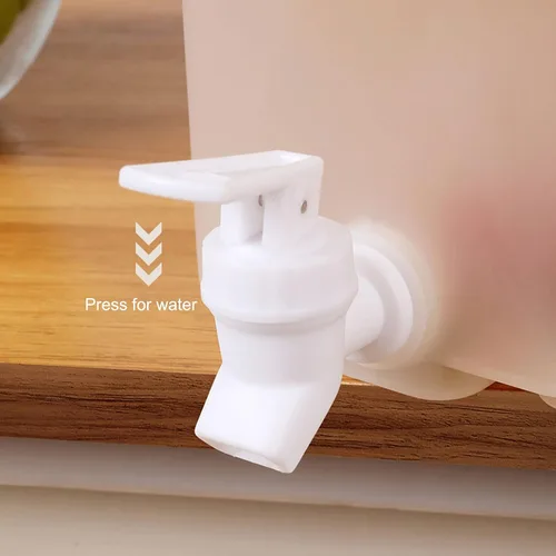 Vista 7 de Dispensador de material PP bebida con grifo, dispensador de bebidas de gran capacidad 3.5L dispensador de agua para refrigerador, dispensador