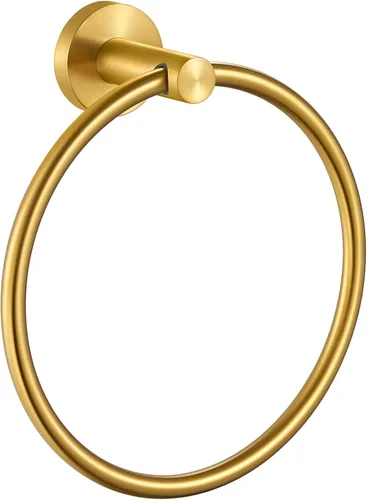 Vista 11 de APLusee Towel Ring for Bathroom Wall, Brushed Dark Gold Hand Towel Ring Holder, Heavy Duty SUS 304 Stainless Steel Modern Bathroom Accessories