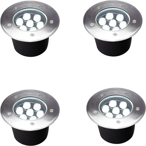 Vista 7 de Luces de suelo para exteriores (7 W, 110 V-120 V, 4 unidades) IP67 Waterproof, Hardwired LED Landscape Light, High Brigt 3000K Well Lighting for