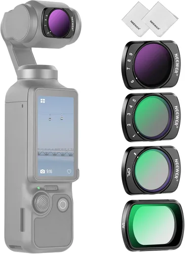 Vista 11 de Conjunto de Filtros con Efecto Magnético NEEWER Compatible con DJI OSMO Pocket 3 Combo de Accesorios para Creadores, Paquete de 4 Filtros 8X