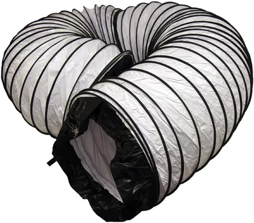 Vista 3 de Rubber-Cal Manguera de conducto de ventilación "Air Ventilator White" (totalmente estirada) - 4 pulgadas por 25 pies